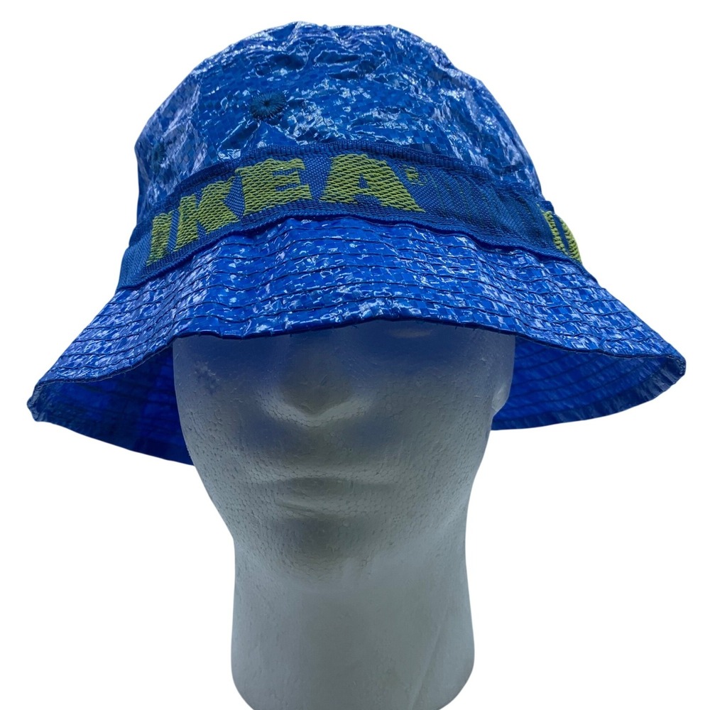 IKEA KNORVA Bucket Hat Blue Frakta Bag Material Streetwear Sun Hat Unisex